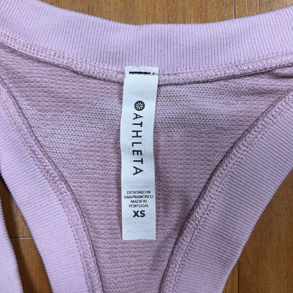 Athleta Women’s Light Purple Patterned Tank Top Size XS - Picture 4 of 7